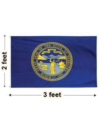 2'x3' Nebraska Nylon Outdoor Flag